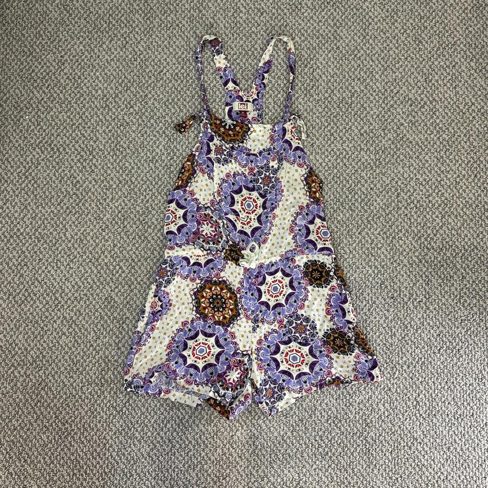 Stunning vintage y2k purple floral overalls romper